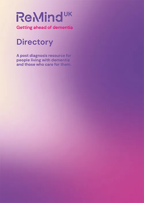 The handy guide to living well with dementia directory cover